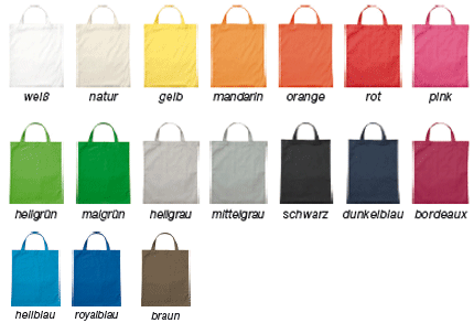 farbige Baumwoll-Einkaufstaschen