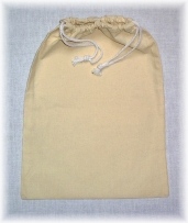 zum selbst bemalen: Turnbeutel und Zuziehbeutel unbedruckt natur.