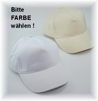 Baseball-Cap NATUR oder WEISS, Universalgr��e 8 - 99 Jahre