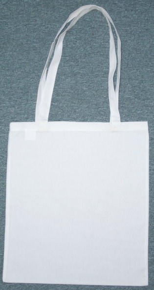 Baumwolltasche 38x42cm, weiss, 2 lange Henkel