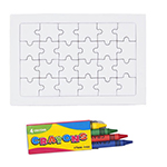 Mal-Puzzle aus Karton blanco Puzzle weiss zum Bemalen