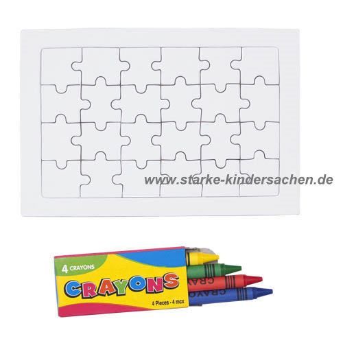 Puzzle zum selbst gestalten Malen Basteln Bemalen Kinder Puzzle Meyco 