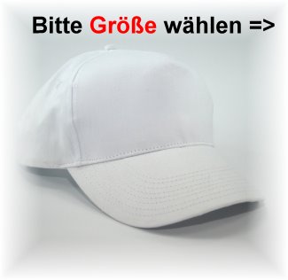 eigene Baseball-Cap WEISS Schildkappe Kindergr&ouml;&szlig;e, Schildm&uuml;tze zum Bemalen