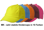 Kindercaps in verschiedenen Farben