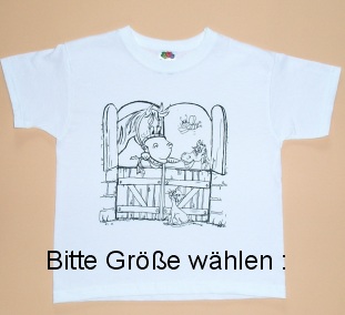 T-Shirt mit Ausmalmotiv PFERD mit FOHLEN