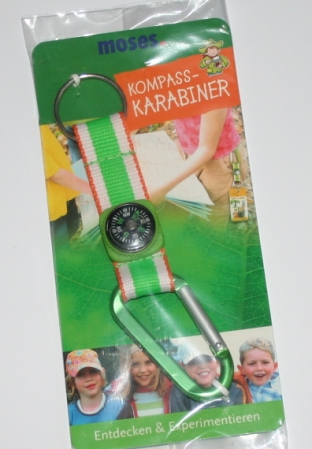 Karabinerhaken mit Kompass