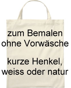 stofftasche classic zum Bemalen und Bedrucken