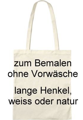 stofftasche mit langen Henkeln zum Bemalen