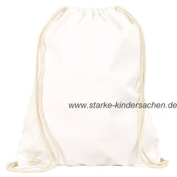 Baumwoll-Rucksack-Turnbeutel weiss